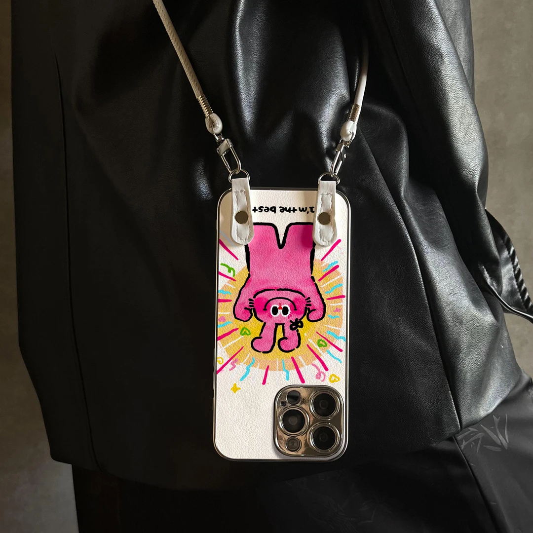 元气粉兔适用苹果17pro新款iPhone17开学16手机壳15小羊皮14防摔