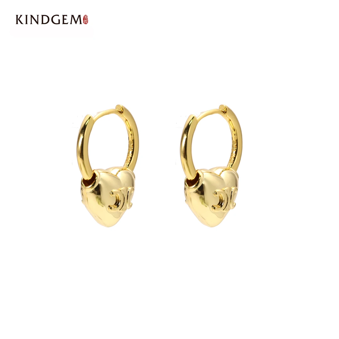 铜合金耳饰 金色轻奢个性爱心小众时尚百搭耳环 AA103XAPC-00891