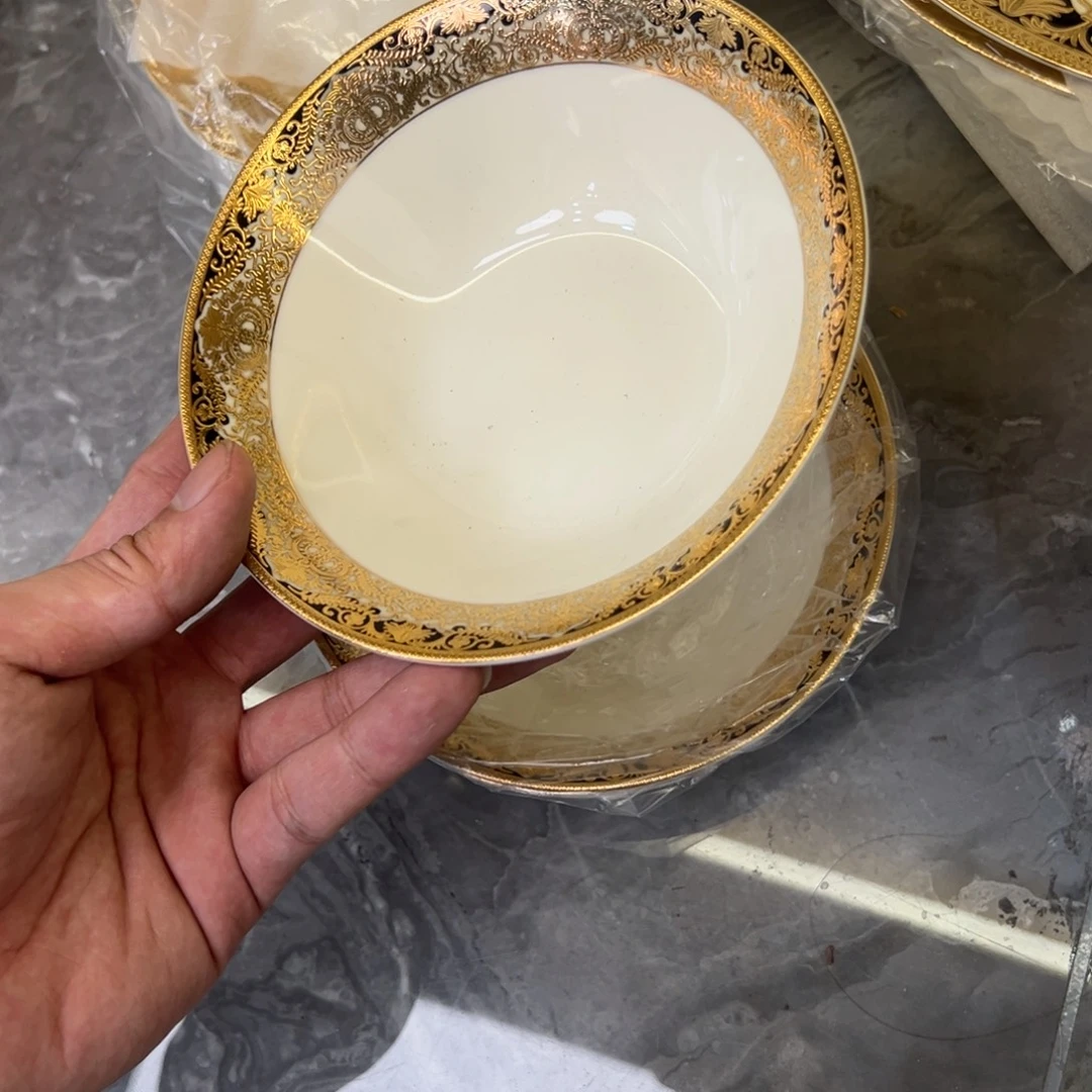 瓷片5.5寸水果碗三个一单打包价