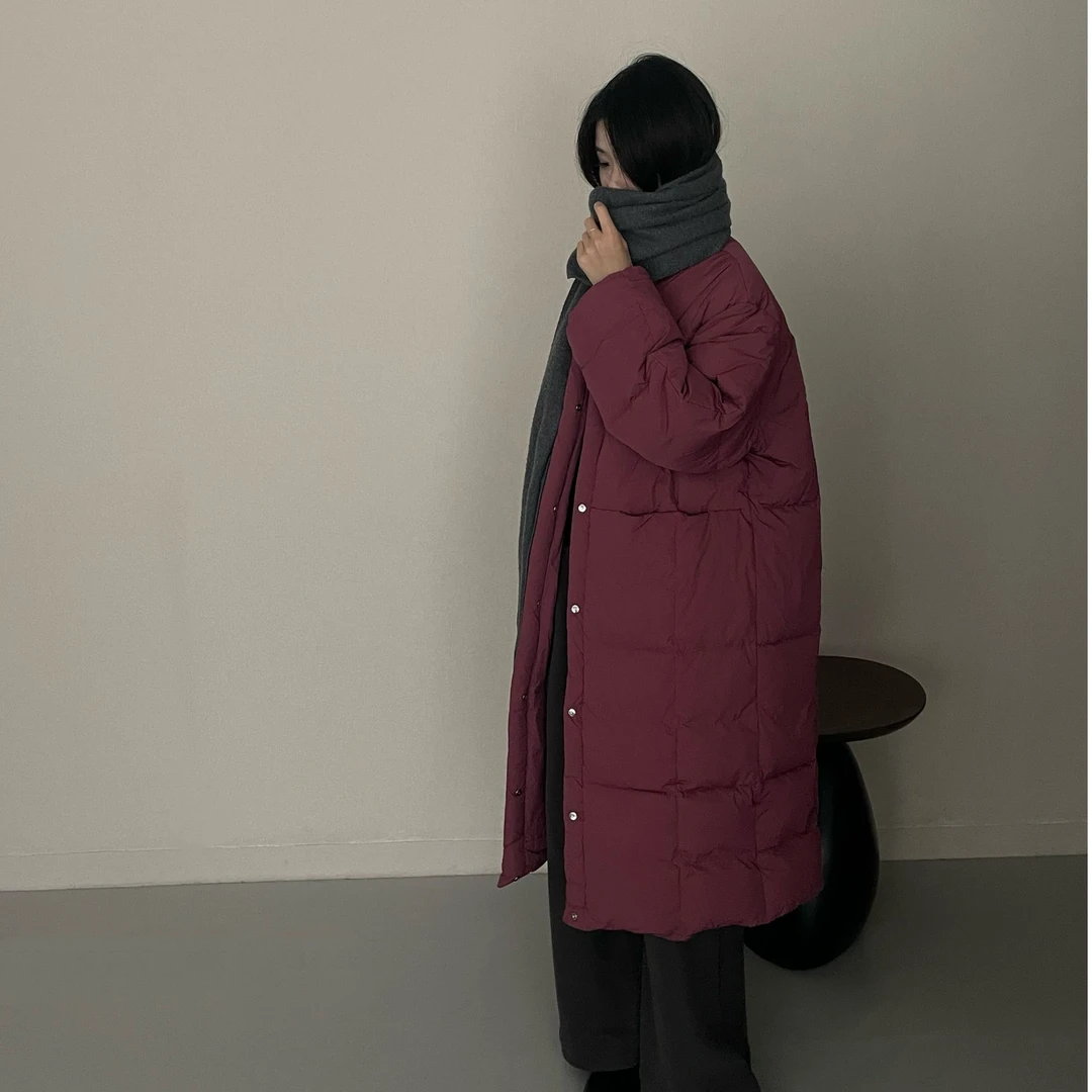 新款气质休闲韩版简约长袖羽绒服YR9436