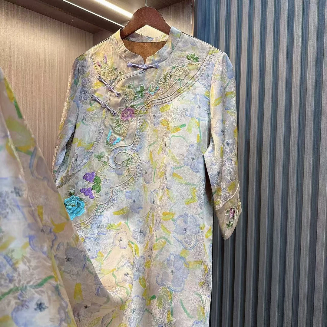 诗语-2025新款春夏高级感刺绣气质显瘦旗袍裙