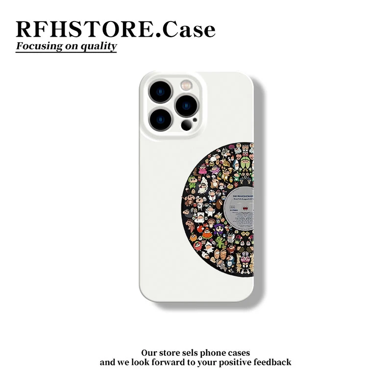 ZMGX唱片小新适用iPhone16promax菲林手机壳华为P70vivoppo小米套