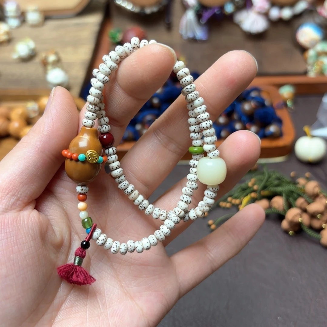 星月菩提吊坠成品的双圈