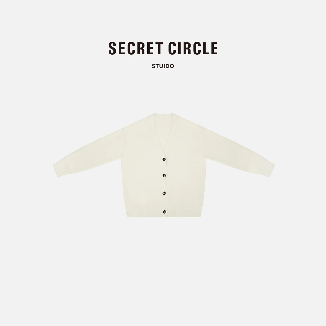 SECRET CIRCLE·秘社 -"云朵外套"V领针织开衫单排扣上衣 10186