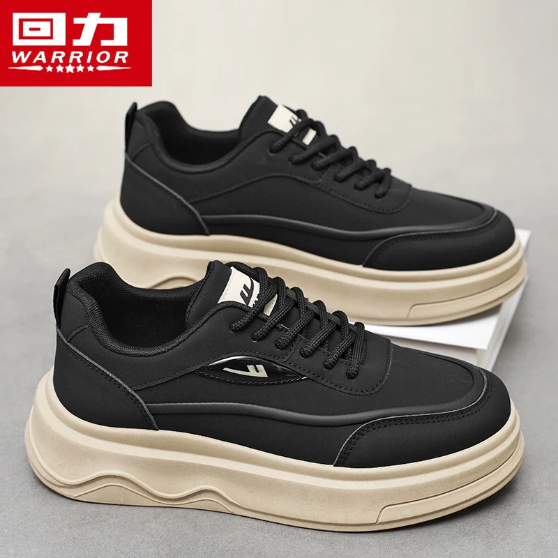 回力男鞋板鞋2025秋季新款黑色潮鞋子低帮百搭厚底休闲轻便运动鞋