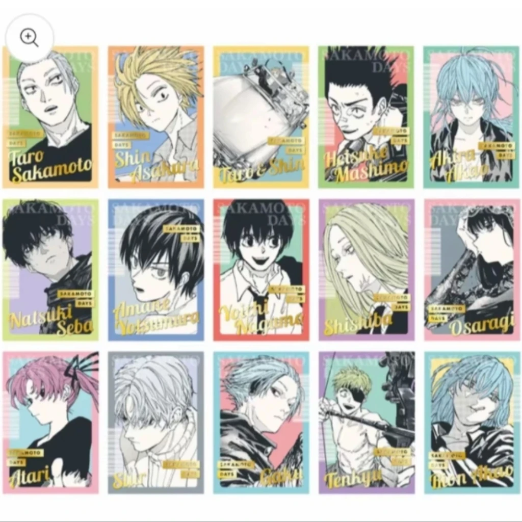 【国现坂本日常】JumpShop系列烫金明信片 异形贴纸待拆