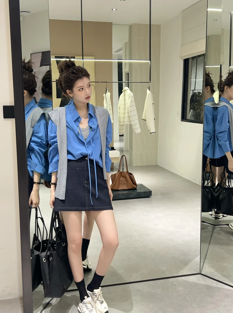 【芝士Cheese】半岛序曲 春季极简纯色长袖衬衫宽松休闲百搭上衣