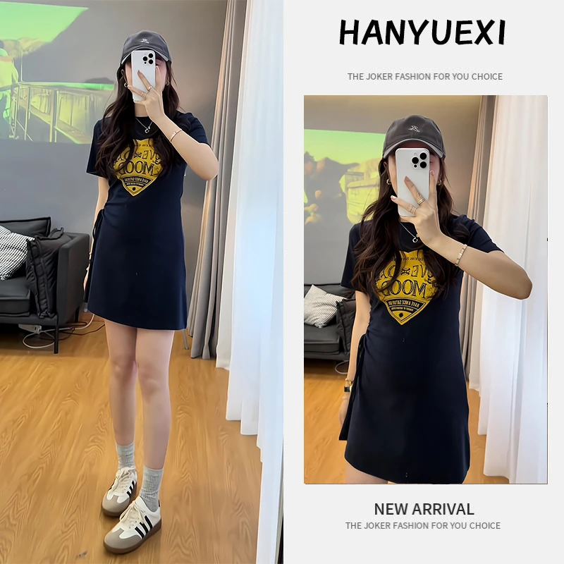 夏季一整套女装2025新款韩版洋气遮肚显瘦减龄时尚气质显高连衣裙