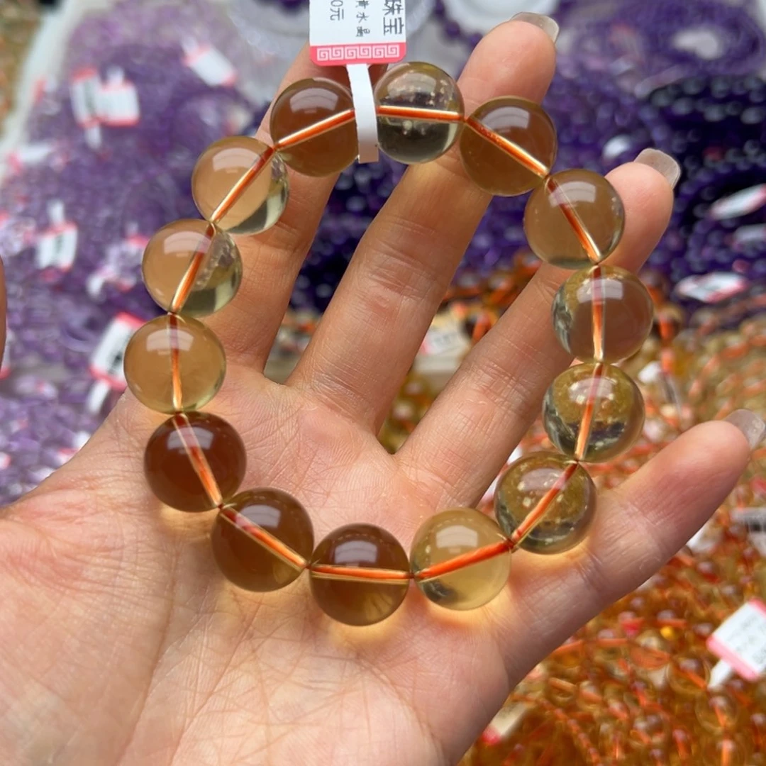 水晶手串未镶嵌黄水晶手串