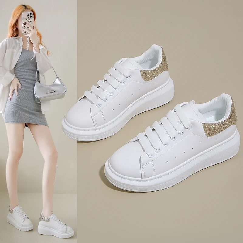 小白鞋女款爆款2025春秋新款百搭气质御姐洋气小众热风休闲鞋子