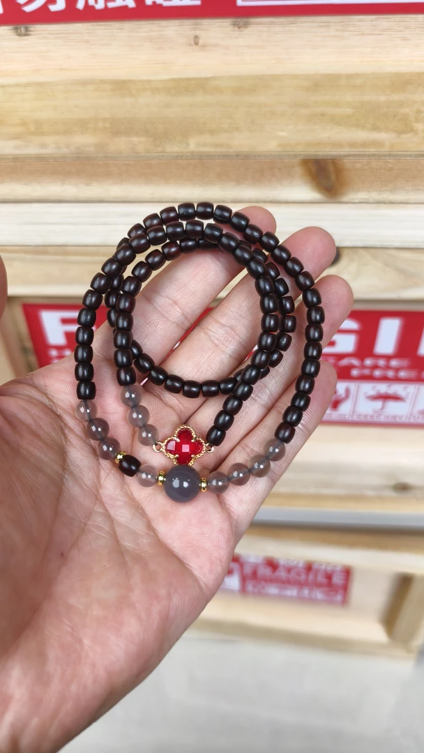 小叶紫檀多圈手串礼盒装SZH0522