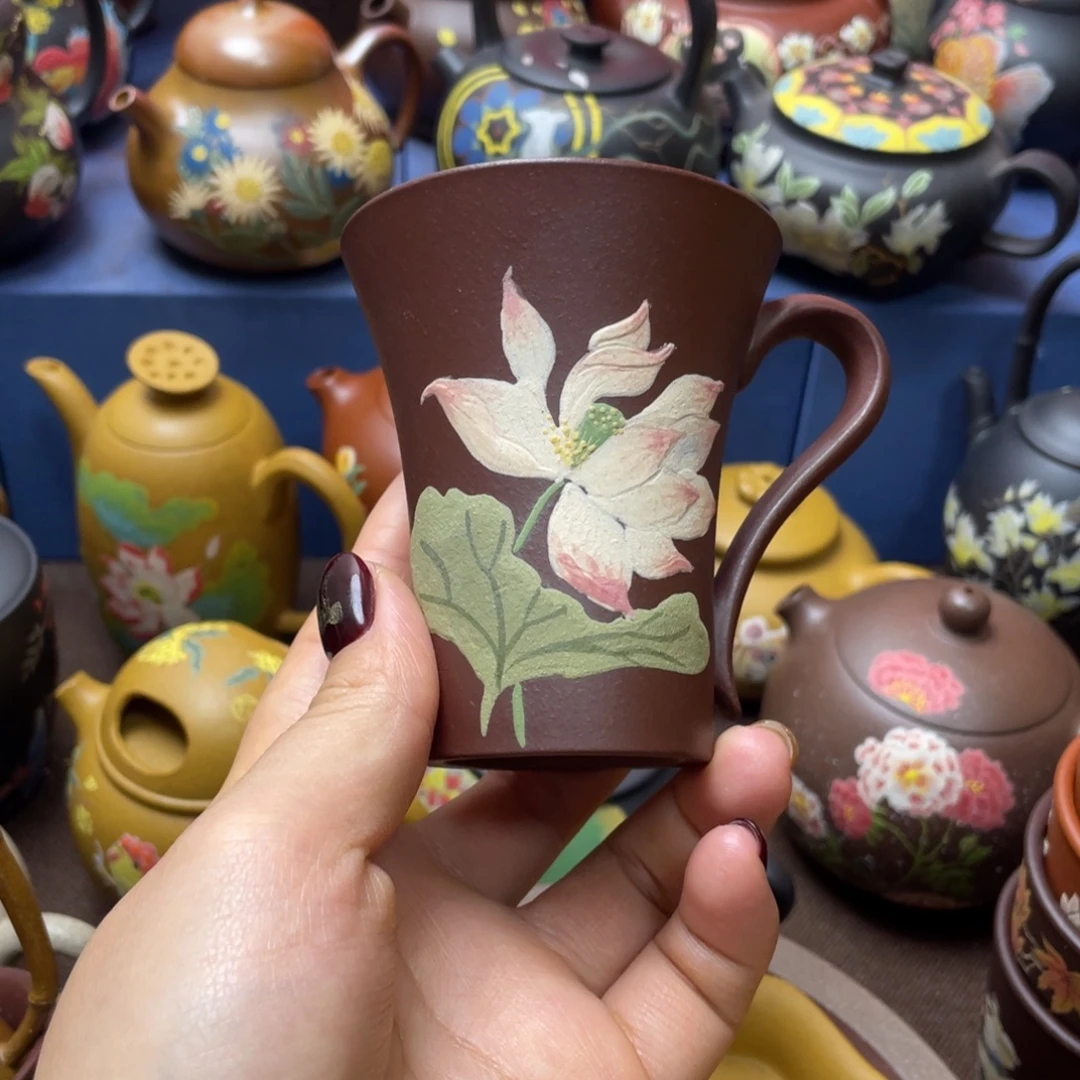 红泥茶杯紫砂主人杯120cc