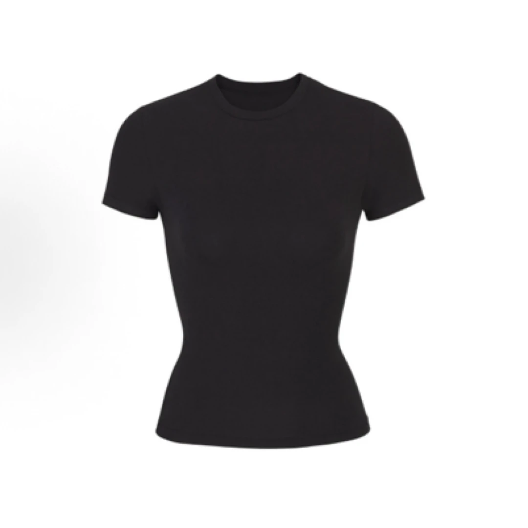 SKIMS  COTTON JERSEY T-SHIRT 平纹针织棉短袖T恤