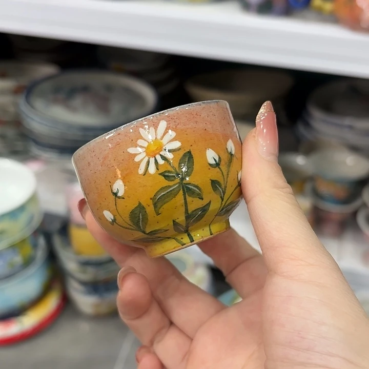 编***)杯景德镇釉下五彩手绘陶瓷