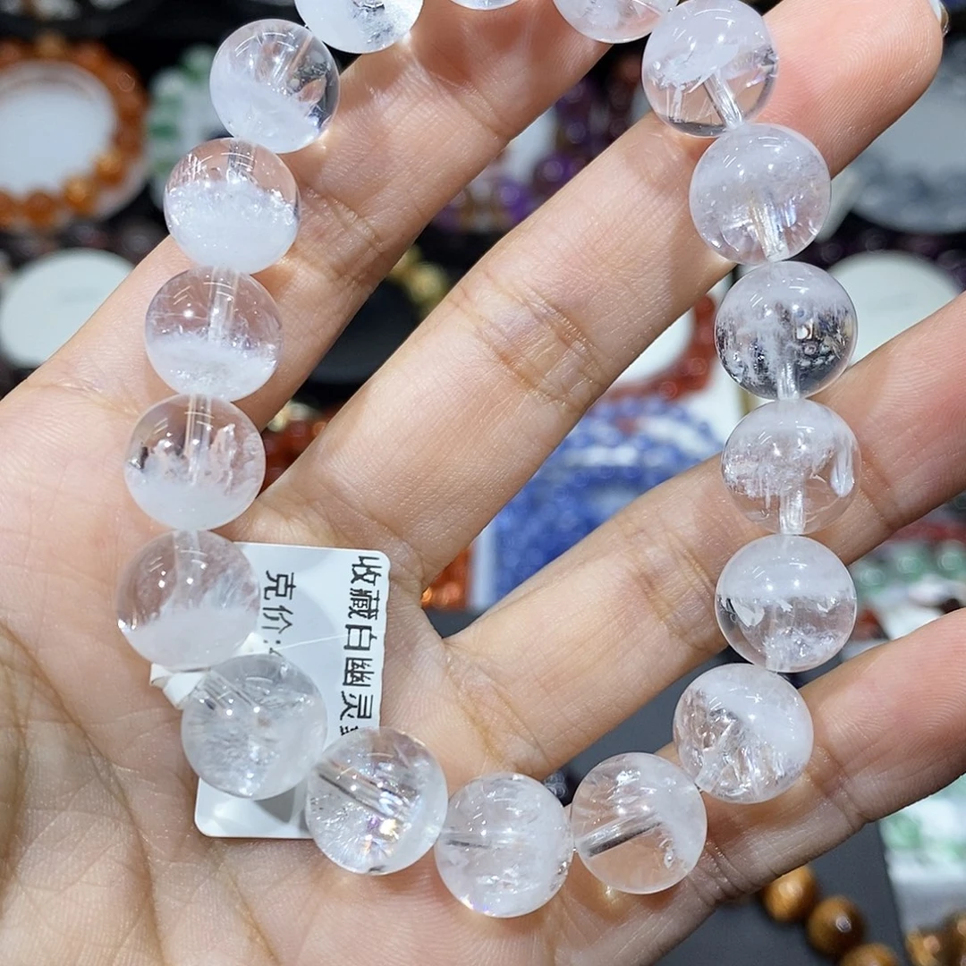 水晶手串未镶嵌白幽灵11