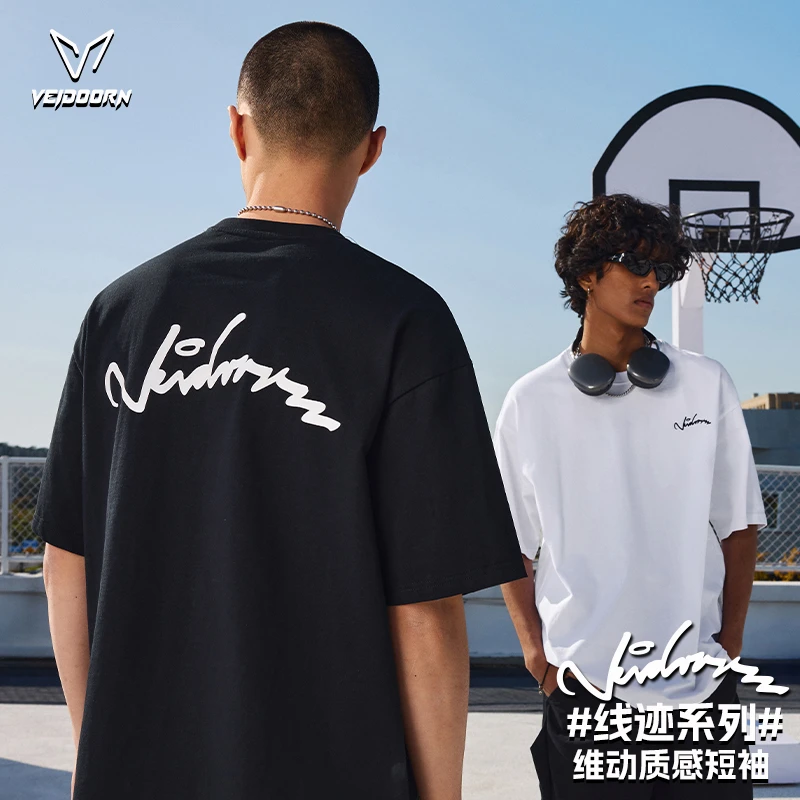 【当季新品】维动线迹运动棉T运动潮流百搭半袖短袖宽松美式棉