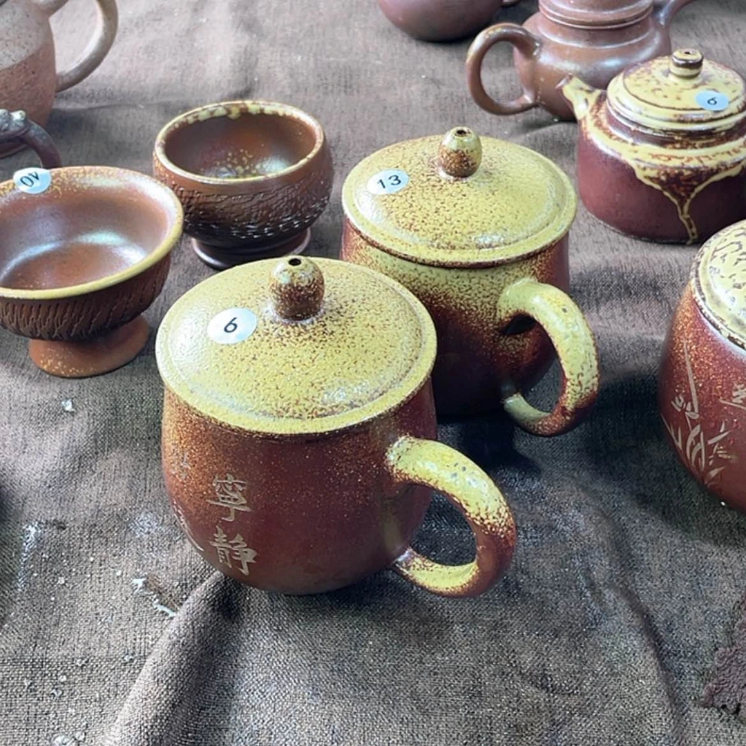 【闪购商品】霞*柴烧盖杯380毫升左右微瑕福利