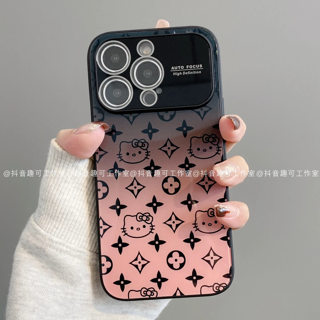 大视窗玻璃适用iPhone17promax苹果16手机壳15/14/13/12/11粉墨KT