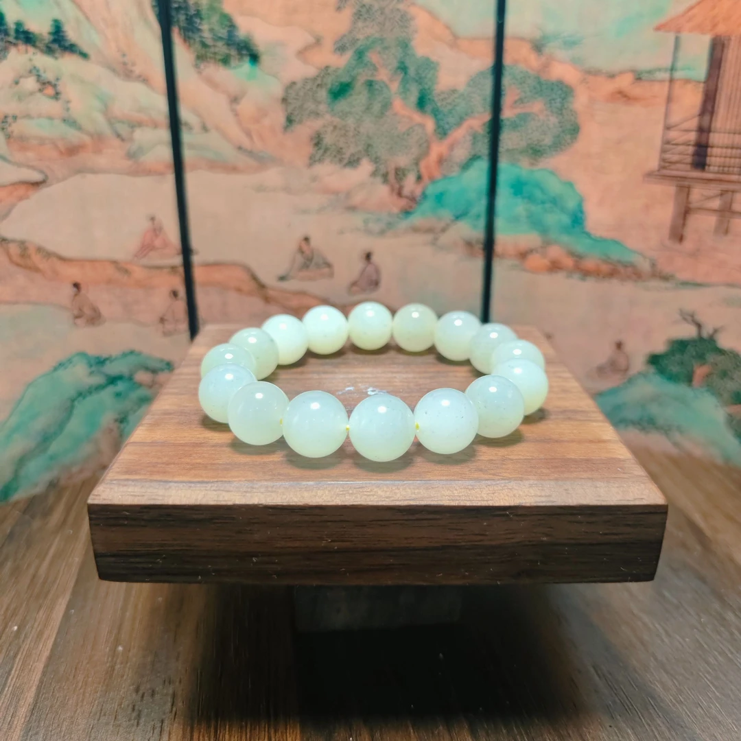 I和田玉圆珠手串（卡12）2251