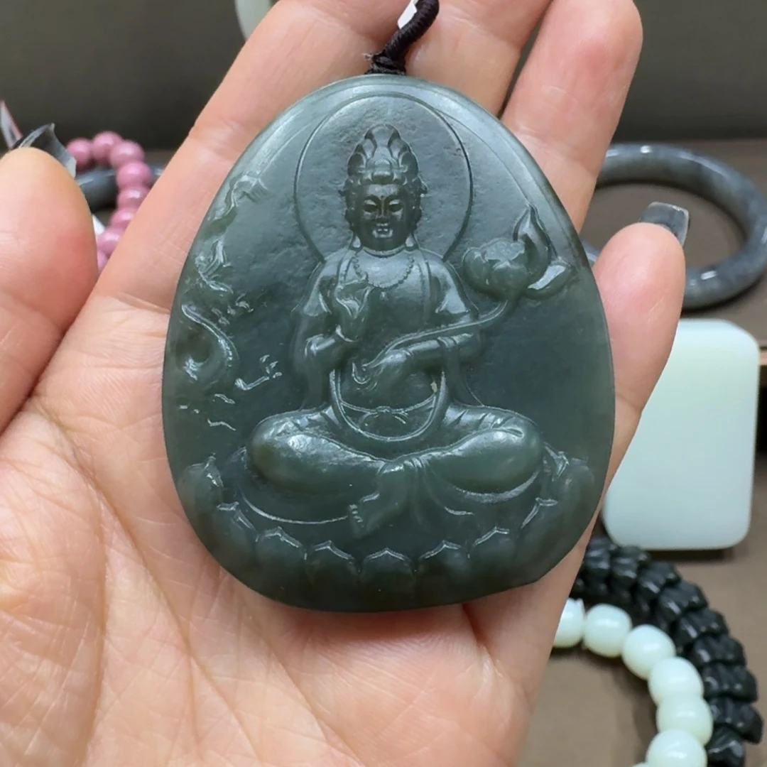 和田玉未镶嵌吊坠(不含链)