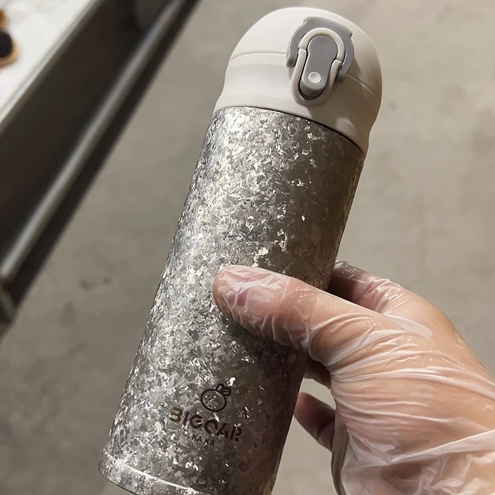 纯钛 雪花银 保温杯