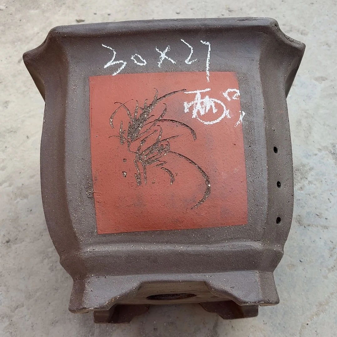 宜兴紫砂花盆，现货发