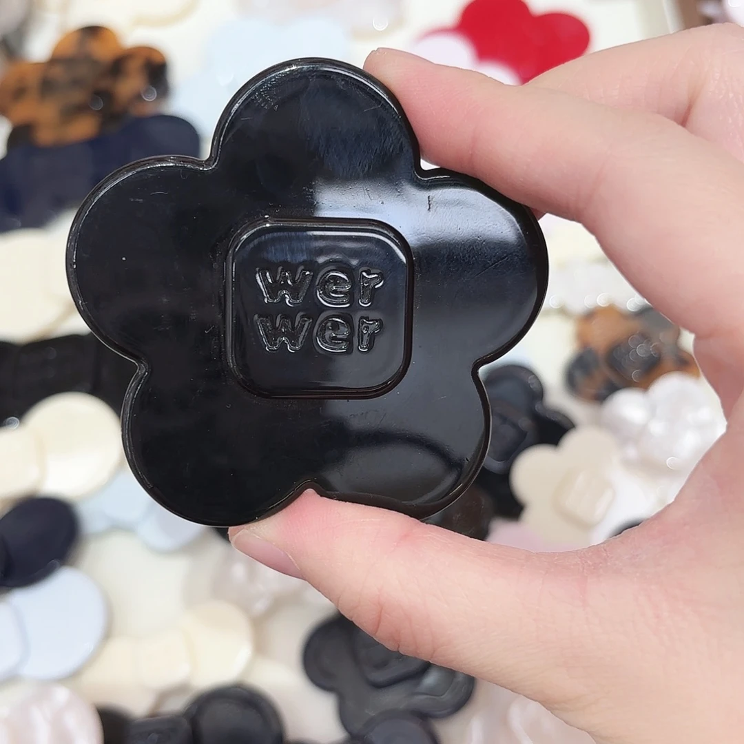 皮质铁合金大号黑色花朵