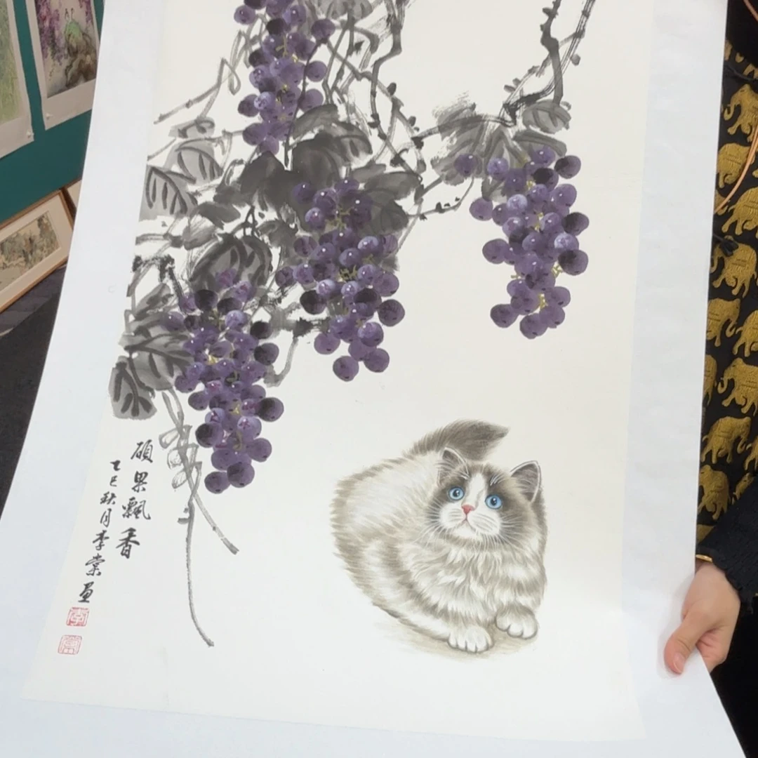 国画国画作品山水花鸟纯手绘