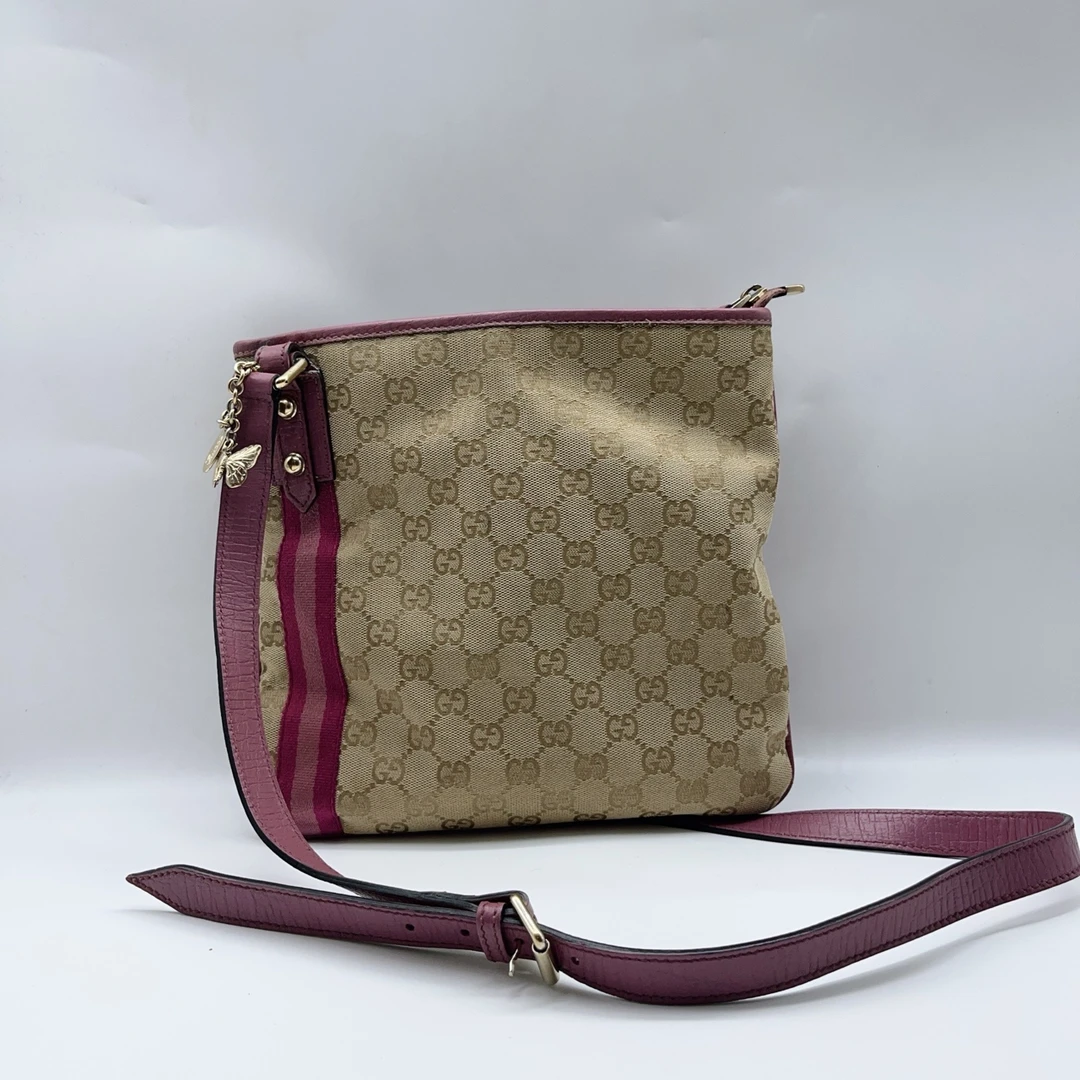 95新 GUCCI/古驰  老花单肩斜挎包  1361 5614