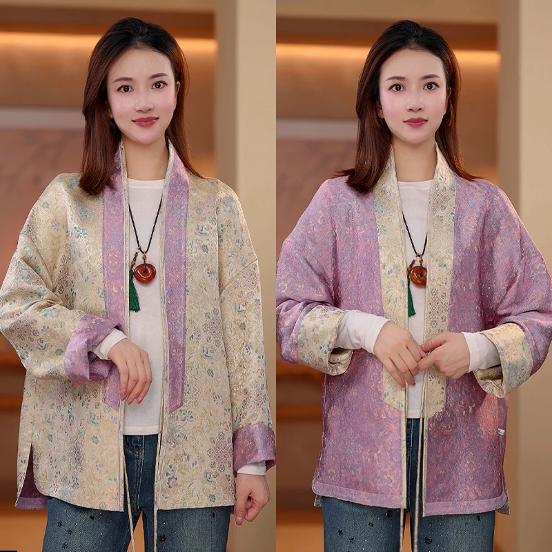 【桃花姬】新中式桑蚕丝宋锦汉服外套MZ025020