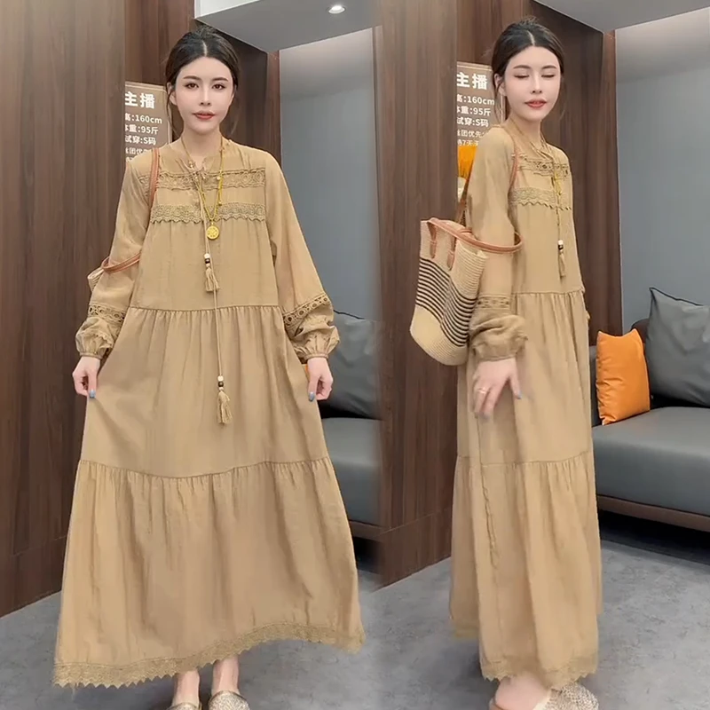 2025夏季新款时尚显瘦气质网红高档洋气女高级百搭宽松大码连衣裙