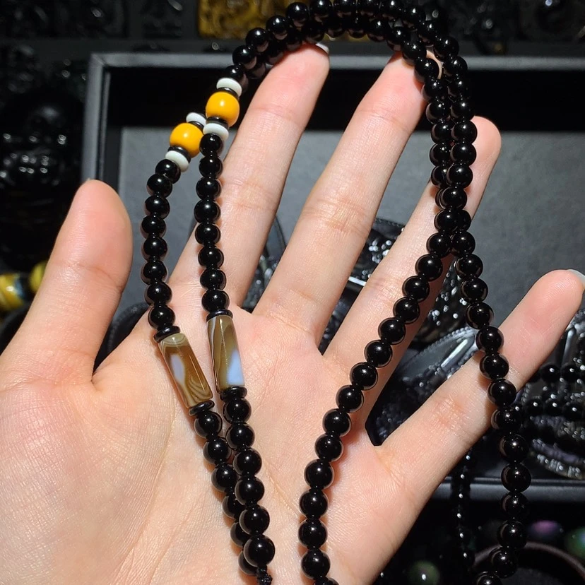 【闪购商品】未镶嵌黑曜岩珠宝奇石茄***角