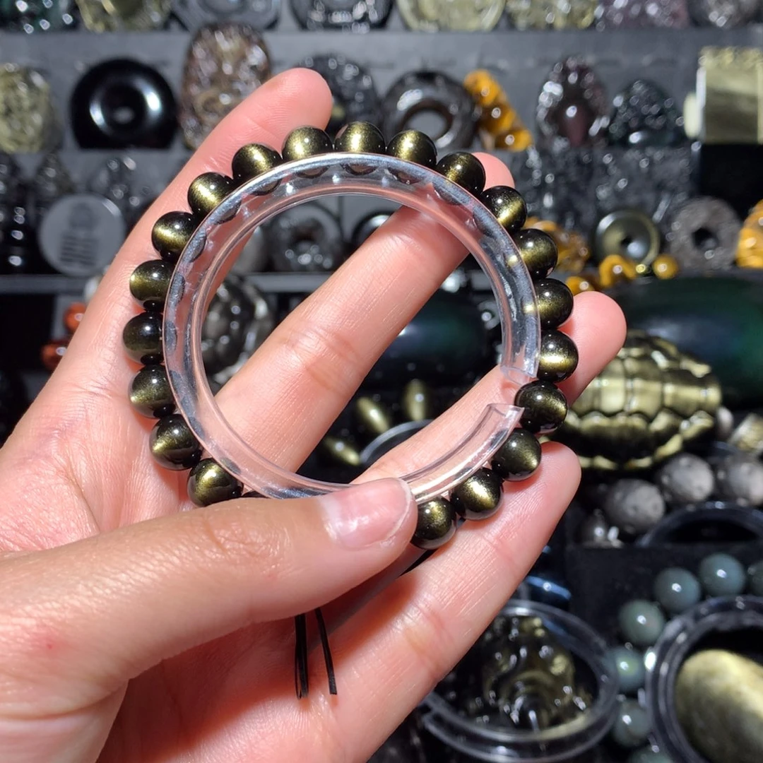 精***蜂黑曜岩未镶嵌珠宝奇石