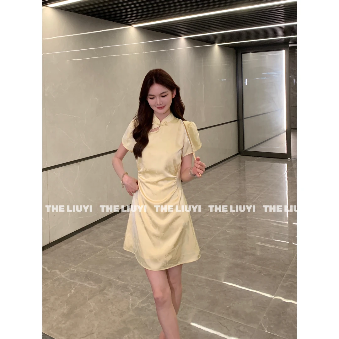 【LIUYI】观夏～夏季显瘦精致新中式连衣裙55204