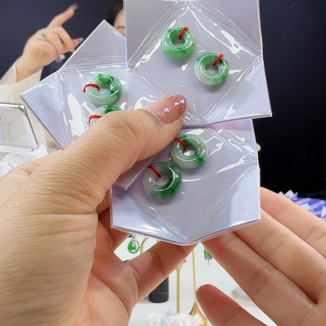 翡翠耳饰未镶嵌多样性发货发其一发一对未镶嵌