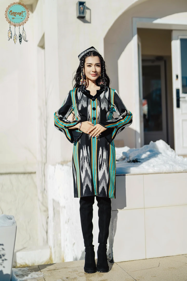 Concept传统棉质Atlas连衣裙