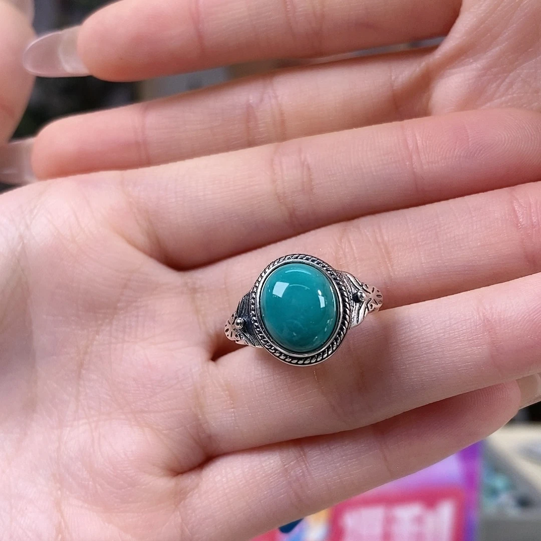 绿松石银S925镶嵌珠宝奇石