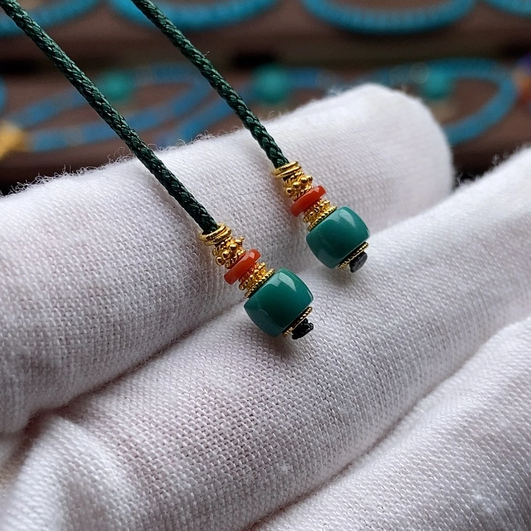 绿松石18K金镶嵌绿松石配饰