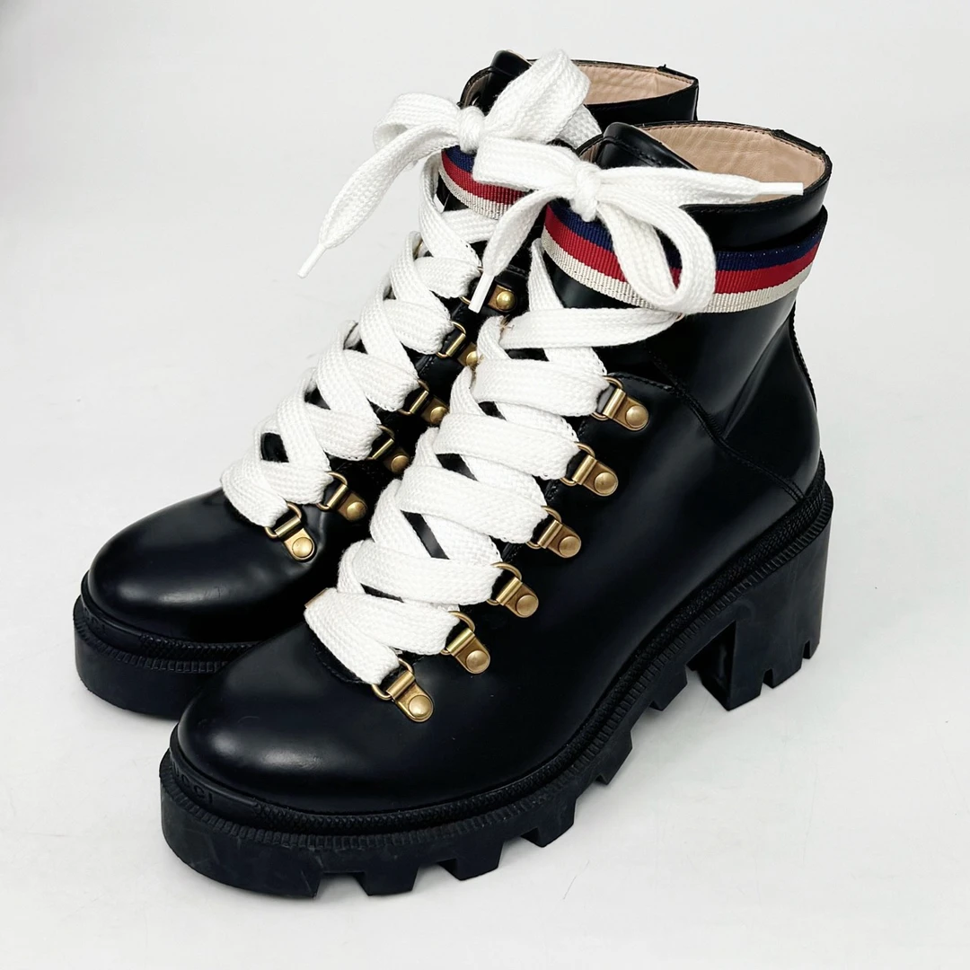 95新 GUCCI/古驰 36.5码/Gucci/古驰 马丁靴/98新/jm07999