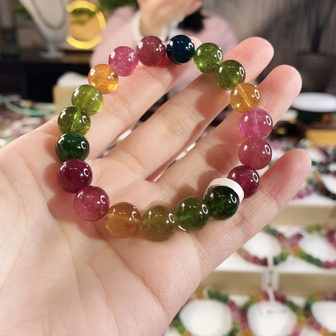 碧玺手串未镶嵌G2398单圈颜色微差