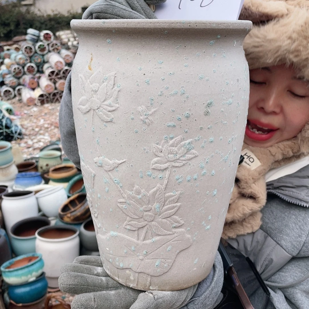 红陶王嫂花盆0123-108