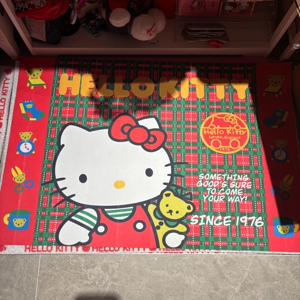 硅藻泥浴室吸水复古格子地垫60×90