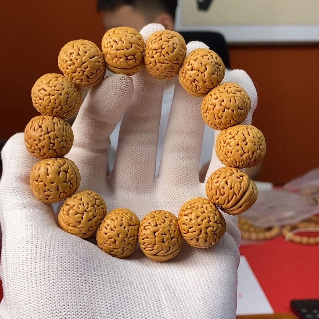 桃核手串A52 黄元帅21