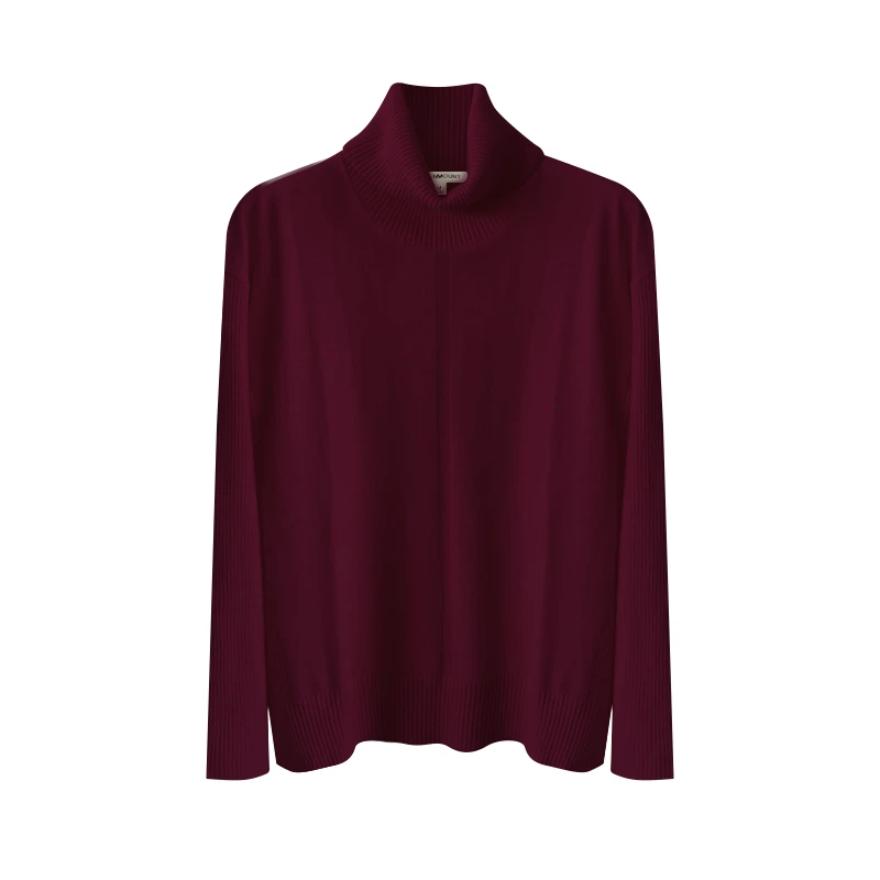 GREENMOUNT 100支女士高领长袖开衫 克重：189g S24-1368