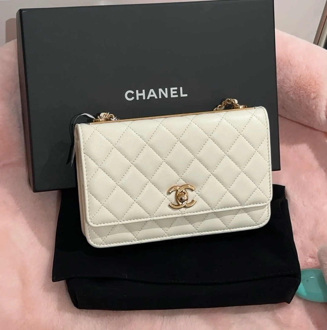 95新 Chanel/香奈儿 白金羊皮trendy cc woc 83904929