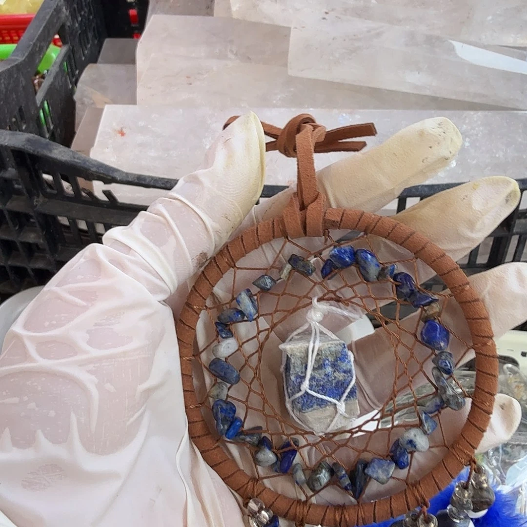水晶手链22K金镶嵌青金