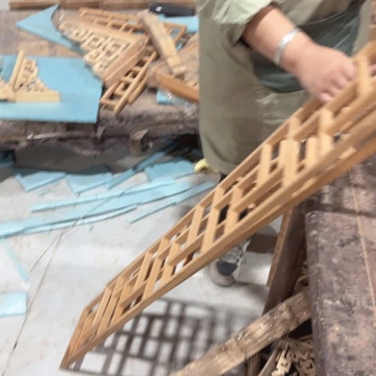 漏***水香榧木花格一对包邮