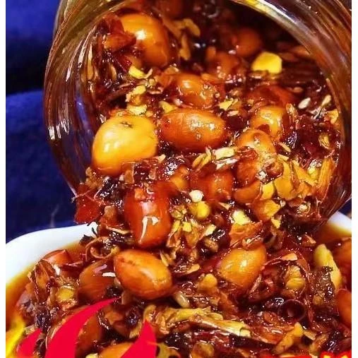 五仁油辣子手工自制辣椒油麻辣红油泼辣子面条拌菜调味料下饭菜