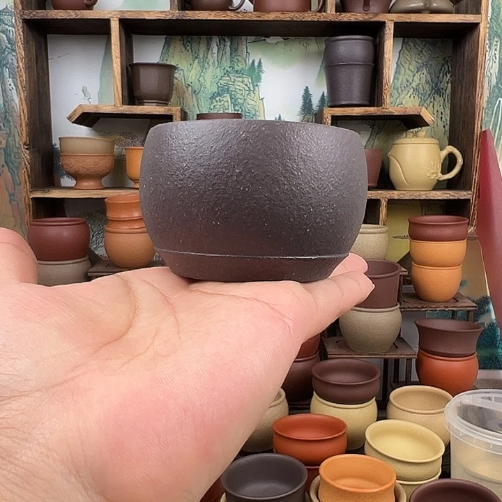 茶杯紫砂拙器甄选，纯原本矿。130毫升