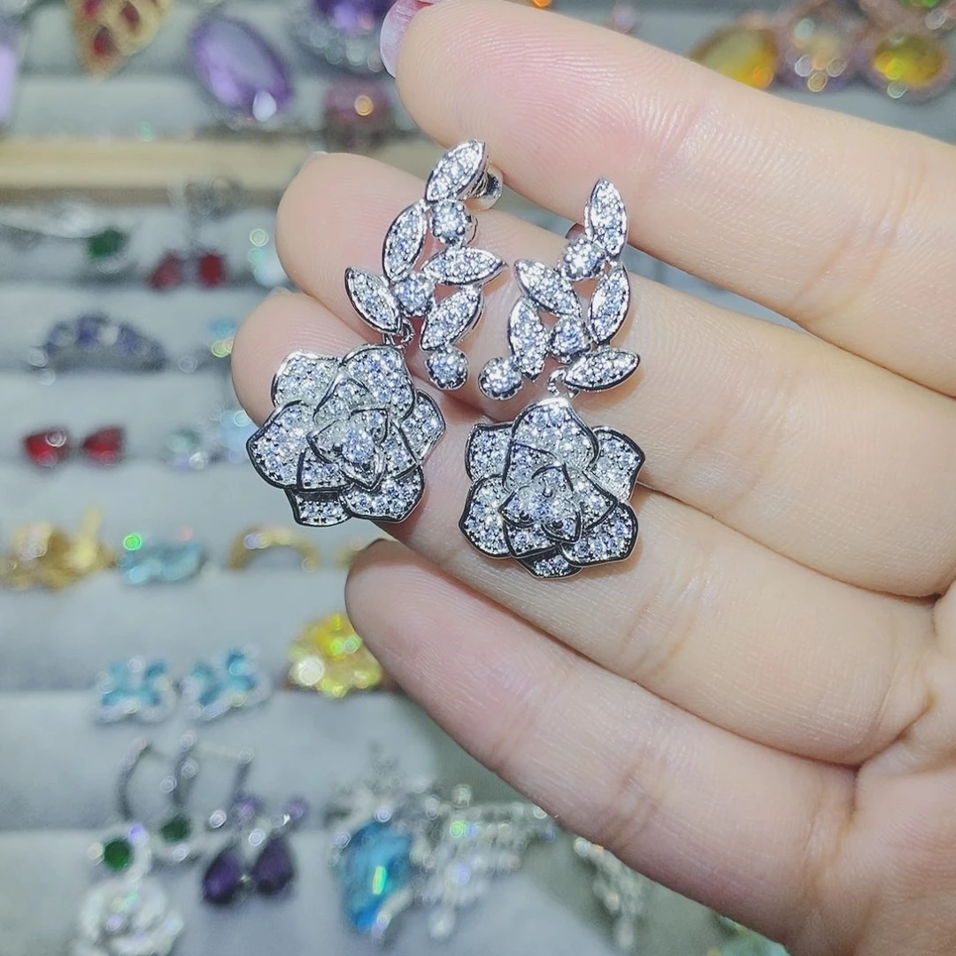 【闪购商品】托帕石耳饰银S925镶嵌